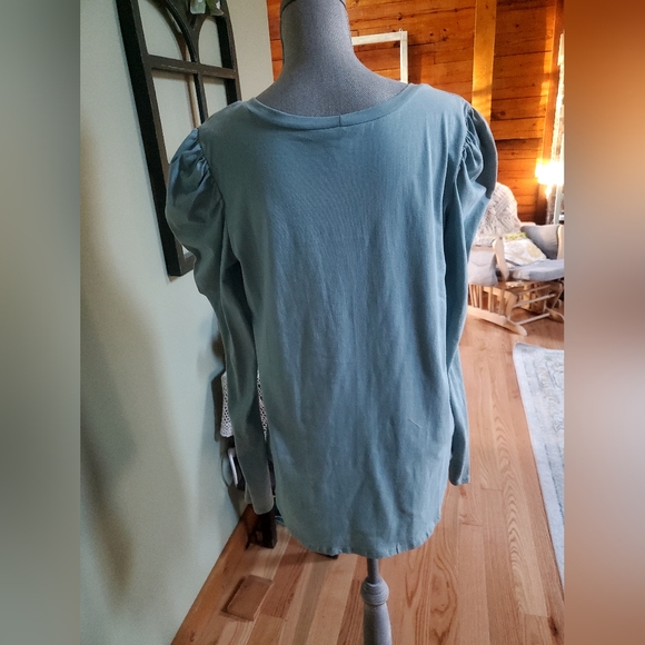 NEW boutique longsleeve puff shoulder tee shirt - Picture 5 of 6